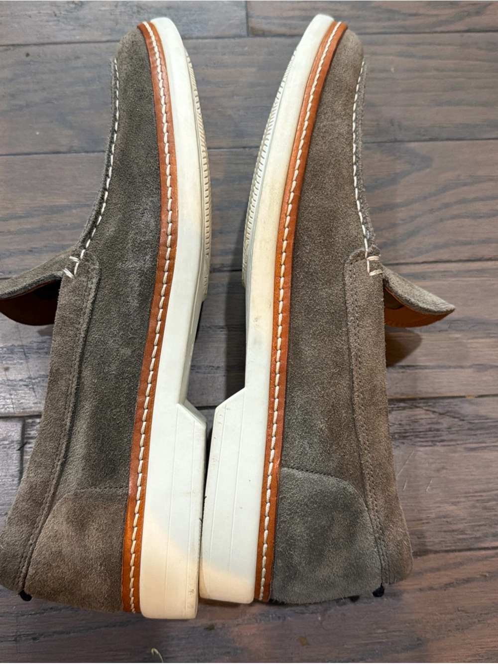 Allen Edmonds Strand Tan Brown Suede Captoe Sneakers Dress Shoes 11,5 D